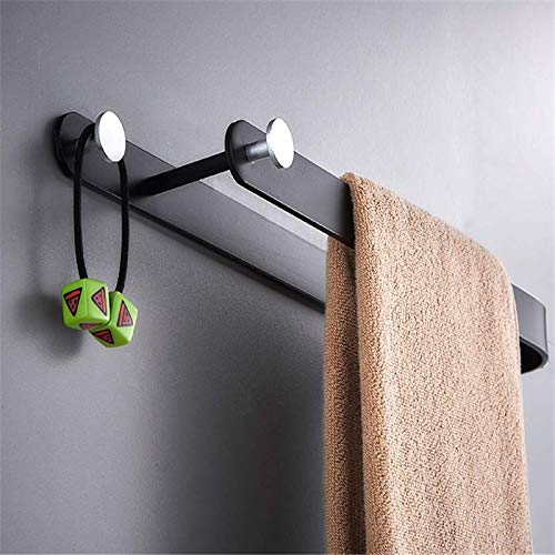 mingchao Portasciugamani da Bagno portasciugamani Nero Doppio Gancio portasciugamani da Parete a Muro Bagno portasciugamani Stile Moderno