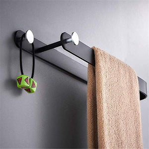 mingchao Portasciugamani da Bagno portasciugamani Nero Doppio Gancio portasciugamani da Parete a Muro Bagno portasciugamani Stile Moderno