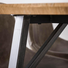 M-001 - Tavolino da bar, colore: legno e acciaio Woodland