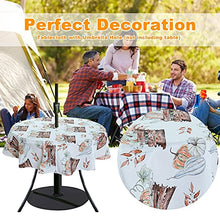 Tovaglia rotonda con occhiello e chiusura lampo, resistente alle pieghe, antimacchia, impermeabile, per campeggio, picnic, terrazza, per 4 persone, 152,4 cm
