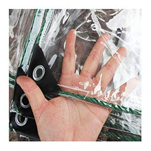 SHIJINHAO Telo Impermeabile Esterno Trasparente Foglio Incatramata con Occhielli, Clear Reinforced Tarp Heavy Duty Ground Cover PVC Sheet Proteggere Il Vostro Roba da Vento E Acqua, 21 Formati