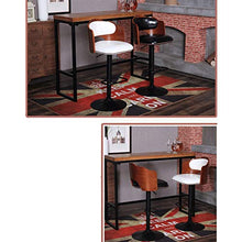Sgabello da bar WGZ in legno massello sedia bar sedia ascensore girevole sgabello alto moda moda (colore : bianco)