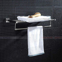 AINIYF Bagno Bagno Doccia Mensola Bagagli portasciugamani sospesa 2 Tiers Acciaio Inossidabile 304 Hanging Installazione Rod Torre Ferroviario Punch (Dimensioni: 600x220x120mm)