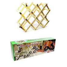 Bahob® - Portabottiglie in legno naturale, con 8 scomparti per 10 bottiglie di vino