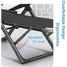 XLYYHZ Sedia Zero Gravity Lettino Prendisole ， Sedia da Esterno Zero Gravity ， Sedia da Giardino Pieghevole in Metallo Sedia da Giardino reclinabile Relaxer con Cuscini Marroni Spessi Chaise Lounge