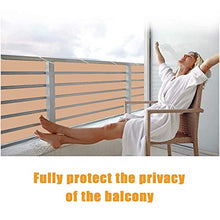 100x900cm Schermo Privacy Frangivista Balcone Frangivento Anti-UV Telo Oscurante Impermeabile Densità 200g/㎡ Giardino terrazza Recinzione Copertura con Fascette e funi/Colore Sabbia