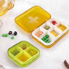 DOITOOL - Contenitore per pillole da viaggio, con 6 griglie, in plastica, impermeabile, porta pillole portatile (verde, bianco, rosa, arancione)