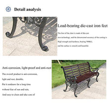 Panchine da Esterno panchine da Giardino,Panchina per carichi Pesanti con braccioli e Schienale,Divanetto Patio con Struttura in ghisa e doghe in Legno massello anticorrosivo,per Portico Prato Corti