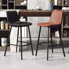 ZINIUKEJI Sgabelli da Bar con poggiapiedi e Gambe in Metallo, sgabelli Alti Cucina Moderna, Bar, Balcone, Ecopelle