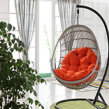 Swing Hanging Basket Seat Cuscino Thickened Hanging Egg Hammock Sedia Pads per Home Patio Garden 31 x 47 pollici Arancione