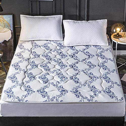 YXXCD Futon Tatami Materasso, Pavimento Tappetino Fresco Morbido Pieghevole Confortevole personalità Domestico Student Camera da Letto-Blu 90x200cm(35x78inch)