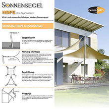 CelinaSun Tenda Parasole a Vela Protezione Solare Giardino Balcone HDPE polietilene Traspirante Rettangolare 2,5 x 4 m Bianco Crema