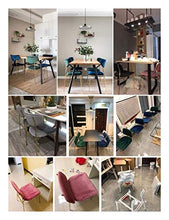 Bar Stool senza braccia Sgabelli tappezzati Sedie da pranzo Tempo libero imbottito Sgabello velluto cuscino e oro Leg (Color : Gray)