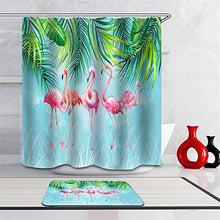 LIYAN Combinazione Bagno. Immagini Chiare E Colori Vivaci Rendono Il Tuo Bagno Pieno di Vita. Accessori da Bagno. Foglie di Banana. Fenicottero.