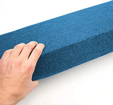Waigg Kii - Cuscino per panca a 2 3 posti, 3/5 cm, per interni ed esterni, 100/120 cm, lunghezza per panca da pranzo (blu scuro, 100 x 30 x 5 cm)