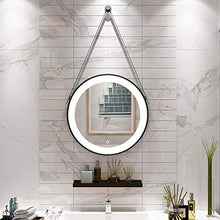 Specchio Oro/Black Frame Bagno a Muro LED Touch con Hotel Luminoso Illuminato Trucco Decorativo Rotondo 40 cm 50cm 60cm 70cm 80cm-Nero_40 cm. Evolutions