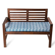 Celina Digby® - Cuscino impermeabile per panca da giardino a 2 posti, con imbottitura in schiuma morbida, 114 x 47 x 6 cm, colore: Blu