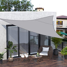 Outsunny Vela Ombreggiante Triangolare, Tenda da Sole per Esterno in Poliestere Anti UV Traspirante 4x4x4m Grigio