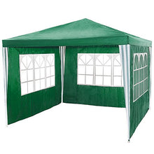 TecTake Gazebo Padiglione da giardino per eventi il campeggio festa della birra con parti lateralin 3 x 3 m - disponibile in diversi colori - (Verde)