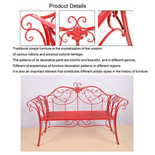 GaoF Panchina da Giardino per terrazza con Decorazione da Giardino, Panca da Balcone in Metallo per Il Tempo Libero con braccioli e Schienale, Seduta da Cortile con Struttura in ghisa, Utilizzata per