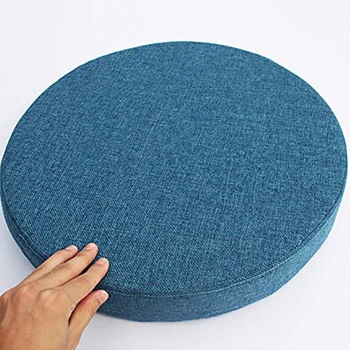 Cuscini rialzati per sedili,Imbottitura per sedili Rotondi per balconi con finestre a bovindo Cuscino per Sedia futon Giapponese Grande,Set di 2 Blu Scuro Diametro:45 cm