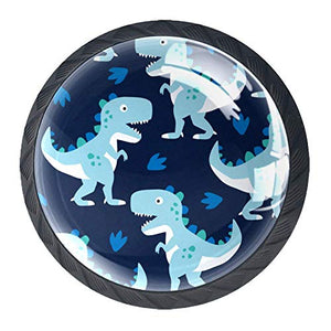 Wetia Dinosauro Blu per la Cucina di casa Armadio Armadio Armadio Nero 3,5 x 2,8 cm