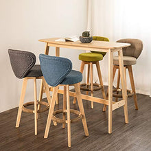 TRGCJGH Sgabello da Bar Sedia Poggiapiedi con Schienale PU Sedile Girevole Sedie da Pranzo per Cucina | Pub | Sgabelli da Bar con Gambe in Legno Max. Portata 150 kg,4-53CM