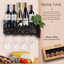 RINGLICHT F Rack Alfabeto del Vino, Calice Rack, Hanging in Ferro Battuto sulla Parete Vino Rack Invertito Bar Wall Hanging Governo del Vino, Long STEM Glass Holder Tappo del Vino Bagagli