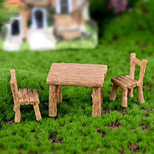 POHOVE - Set di 8/9 sedie e tavolo in miniatura, set di sedie in resina, mini sedie decorative in resina floreale, kit di decorazioni per casa delle bambole