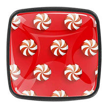 Caramelle di Natale Pomelli per Porta Set di 4 Pomelli per Mobili Manopole per Cassetti Cucina Armadio Vetro