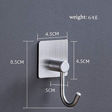 CHSG 6 pcs Ganci Adesivi, Ganci Portasciugamani In Acciaio Inox Gancio Appendiabiti Da Parete Autoadesivo Cucina, Forte Impermeabile Rimovibile Senza Tracce, Per Bagno Cucina Porta