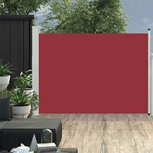 VidaXL - Tendone laterale estensibile, 120 x 500 cm, colore: Rosso