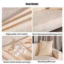 LZstrong Copridivano in Velluto con Cuscino, Copridivano Antiscivolo Spesso, Copridivano Super Elasticizzato per Mobili in Peluche per Cani Cat Pet Friendly (Beige,XL 235-300cm)