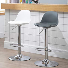 W-J-S Sedia da Bar Moderna Sgabello Girevole in Altezza Regolabile in Altezza con Poggiapiedi Robusta Base Circolare in Acciaio Cromato Bianco Sgabelli da Bar da Cucina per La Casa(Color:Verde)