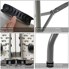 Nestling® Tavolo Pieghevole da Giardino Bianco Perfetto Come Tavolo da Campeggio, da Buffet, da Cucina | Tavolino Esterni Richiudibile a Valigetta con Maniglia | Heavy Duty Tavolo (Tavolo 1,8 m)
