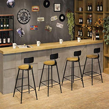 LLT Pratico sgabello Sgabelli Sgabello Alto Bar Chair Bar Cucina Colazione pranzo struttura della sedia Black Metal in massello tondo schienale del sedile di sicurezza,65CM,65CM