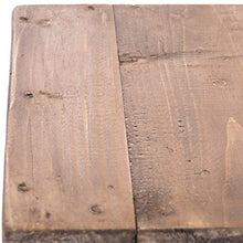 Sgabello in legno rustico, 48 x 28 x 27,5 cm (A x L x P), in legno riciclato