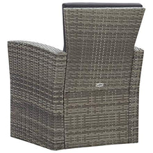 vidaXL Set Divani da Giardino 4 pz con Cuscini Salotto da Esterno Salottino per Patio Arredo da Esterni Arredamento Giardino in Polyrattan Grigio