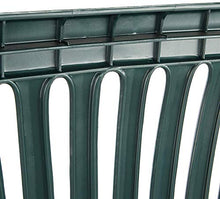 Dmora Panchina monoblocco impilabile da Esterno, Made in Italy, 114x55x82 cm, Color Verde