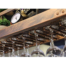 YWYW Portabottiglie Portabicchieri da Vino Portabicchieri da Champagne Portabicchieri Portabicchieri in Ferro battuto Industriale retrò sospeso (Dimensioni: 80 * 35 cm)