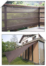 Rete Ombreggiante Anti-UV 90%-95%,Telo Ombreggiante Tessuto Ombreggiante,Rete Telo Ombra a Rete Traspirante,Anti età,con Occhielli,per Piante Grasse,Balcone,Cortili,Marrone (3x5m/9.8x16.4ft)