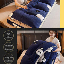 QXTT Materasso Letto Futon Matrimoniale E Singolo Pieghevole E Arrotolabile Materassi da Terra Alto Futon Trapuntato Salvaspazio per Campeggio Balconi Picnic,C-90 * 200cm