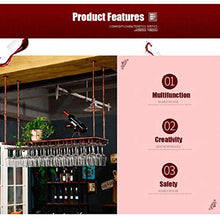 zxcvb Cremagliera del Vino A Soffitto Creativo, Supporto per Calici Appesi A Soffitto, Display per Decorazioni Industriali, per Cucina da Bar (Bronzo)