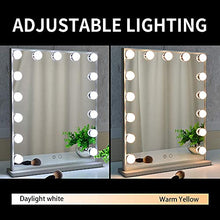 BEAUTME Hollywood Specchio da toeletta con luci, specchio dimmerabile da tavolo / da parete per trucco cosmetico illuminato