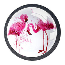 Fenicottero rosa 4 PCS Pomelli per Porta, Pomolo per Mobile, Pomelli per Mobili con Viti, Maniglia per Armadietto, Pomelli per Porta, Pomelli per Cassetti per Porta, Armadio, Cassetto e Credenza