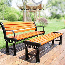 LXLH Panca da Giardino Panca da Giardino per Esterni, Panca da terrazza per Veranda Impermeabile e Resistente alla corrosione con Schienale, La Struttura in Metallo è antiruggine e Facile da Puli