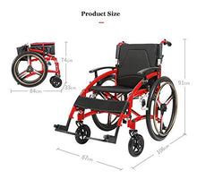 FTFTO Accessori per la casa Anziani Lega di Alluminio Sport manuali Anziani Sedia a rotelle Pieghevole Anziani Leggeri Carrello per disabili Portatile Spinta a Quattro Ruote Grandi Ruote Scooter