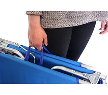 Mediawave Store Lettino Prendisole JoySummer 441023 Regolabile in 3 Posizioni con tettuccio (Blu)