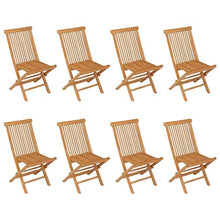 Festnight 9 pz Set da Pranzo, Tavolo Pieghevole con Sedie, avolo da Giardino con Sedie in Legno Set da Pranzo da Giardino in Legno Massello di Teak