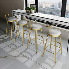 CMX-Barhocker Set di 2 sgabelli da Bar Moderni, sgabelli Alti in Velluto, sgabelli da Bar con Isola, sedie da Bar con Schienale e poggiapiedi